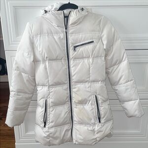 Marc New York White Hooded Puffer Jacket